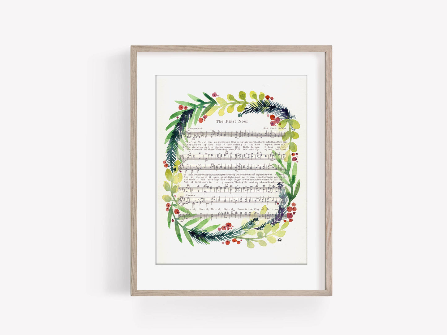 "The First Noel" Watercolor Christmas Print