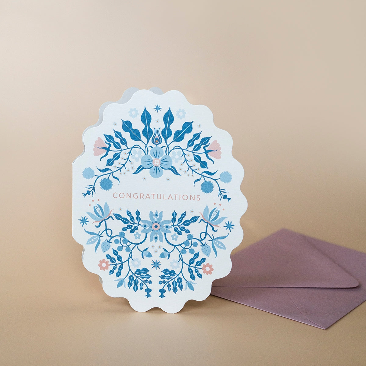 Bluescale Floral Congratulations Card
