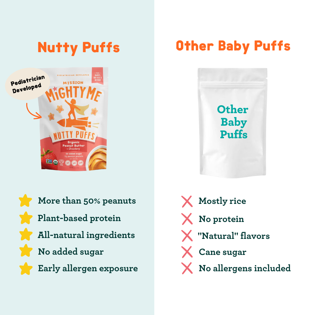 Organic Strawberry Peanut Butter Nutty Puffs Kid & Baby Snacks