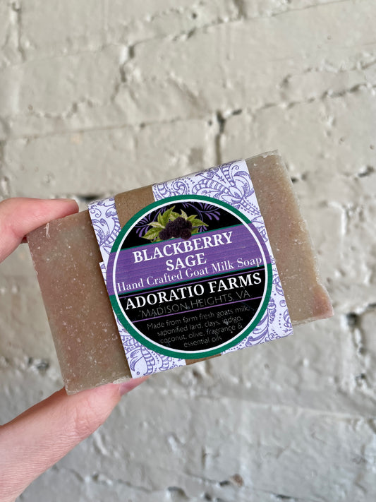 Blackberry Sage Goat Milk Soap - Adoratio Farms