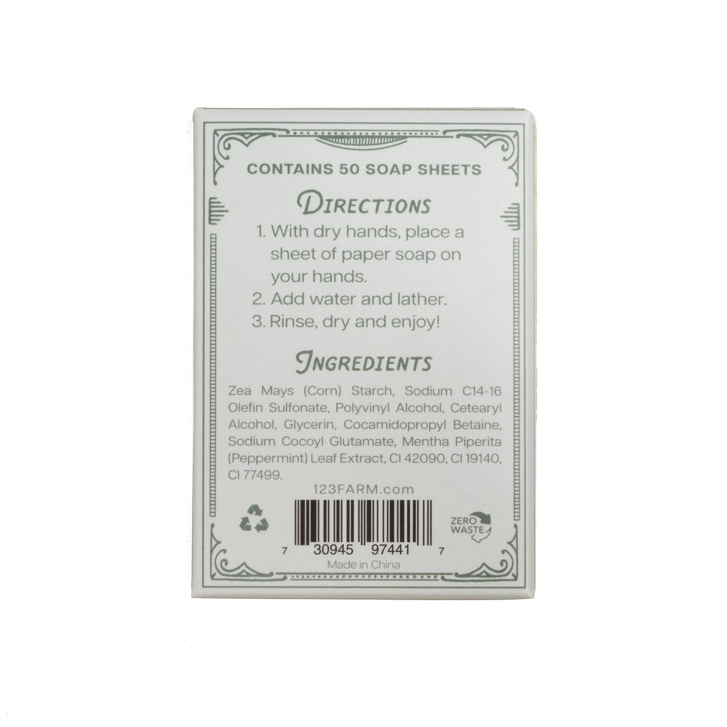 Peppermint Paper Soap
