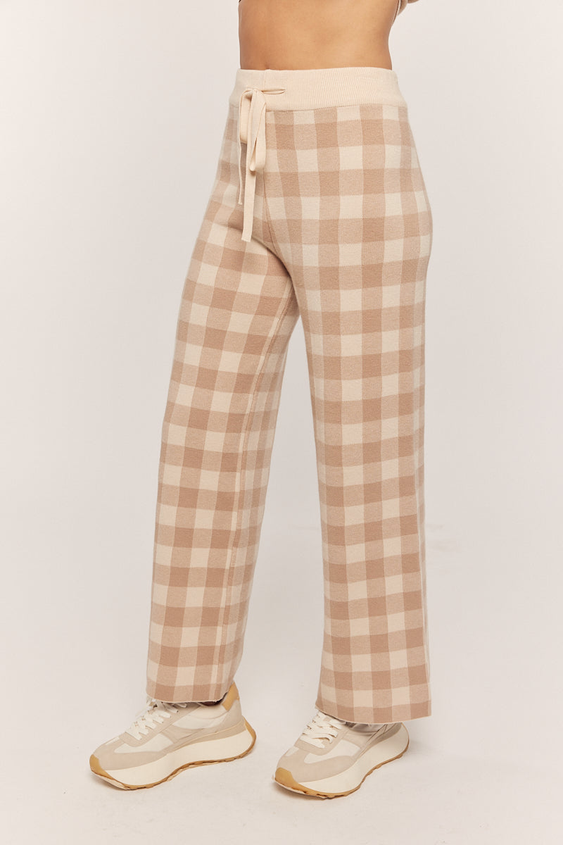 Cozy Like Home Gingham Lounge Pants