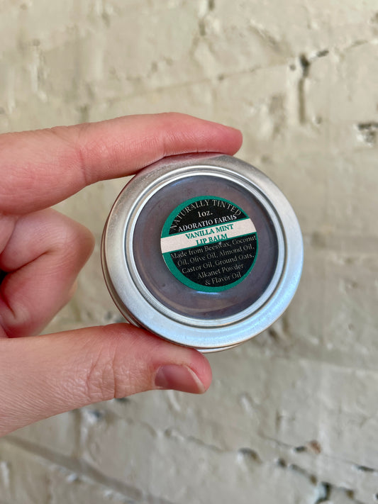 Vanilla Mint Lip Balm - Adoratio Farms