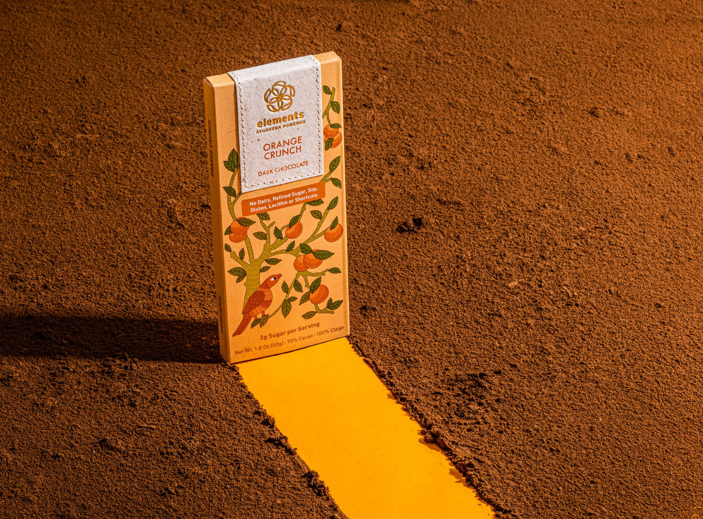 Orange Crunch 70% Dark Chocolate Bar | Dairy-free | Snack