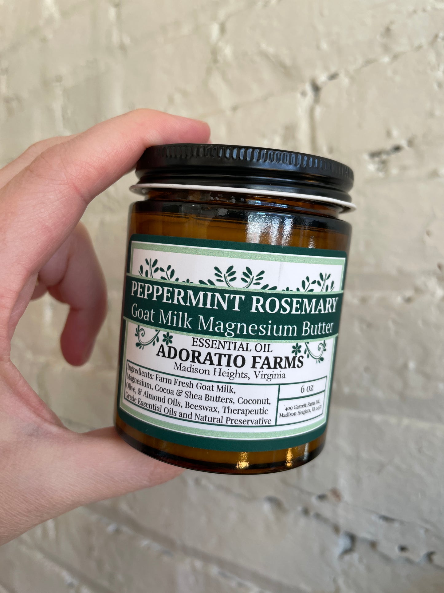 Peppermint Rosemary Magnesium Goat Milk Body Butter - Adoratio Farms