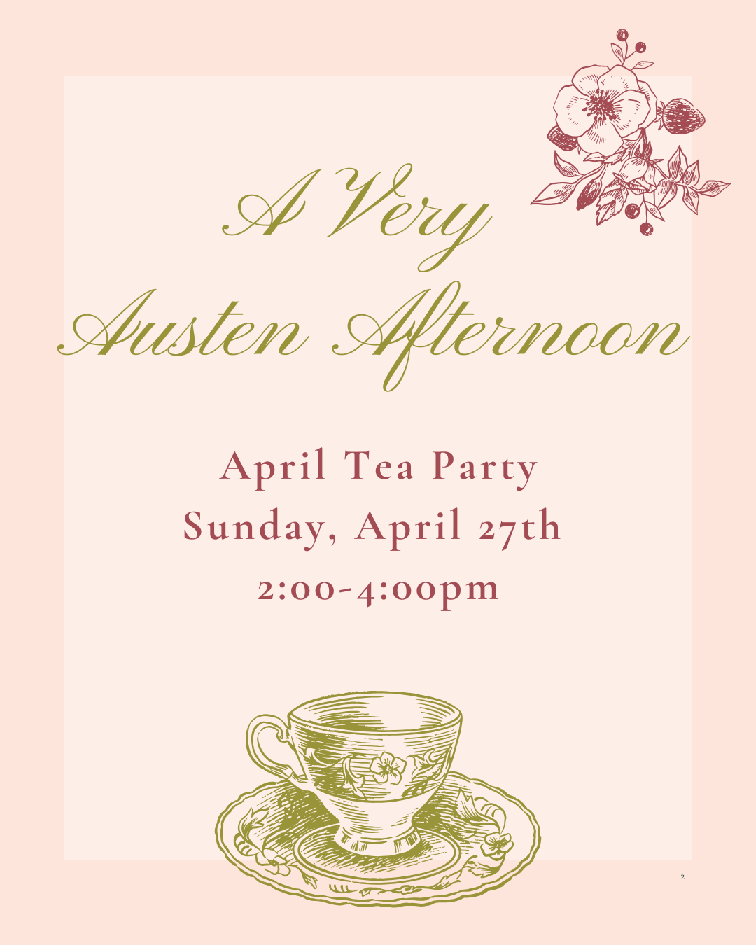 A Very Austen Afternoon - April Tea Party