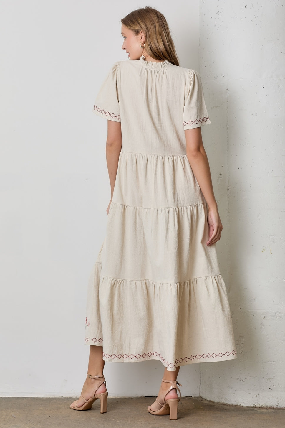 Cora Cross Stitch Maxi Dress
