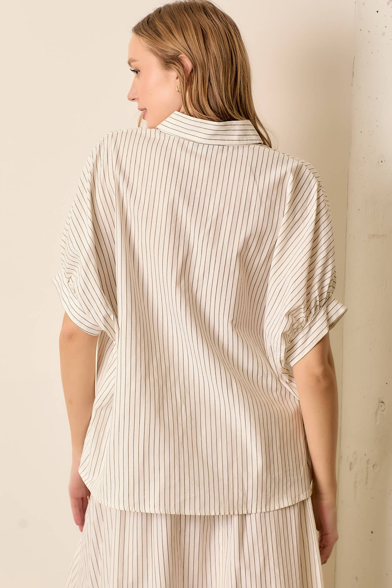 Ivory Shores Button Up Top