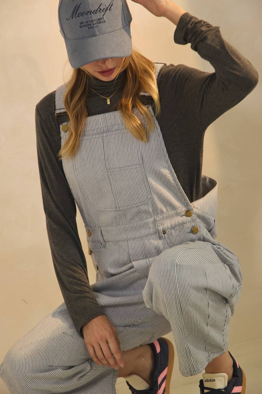 Home Improvement Pinstriped Overalls