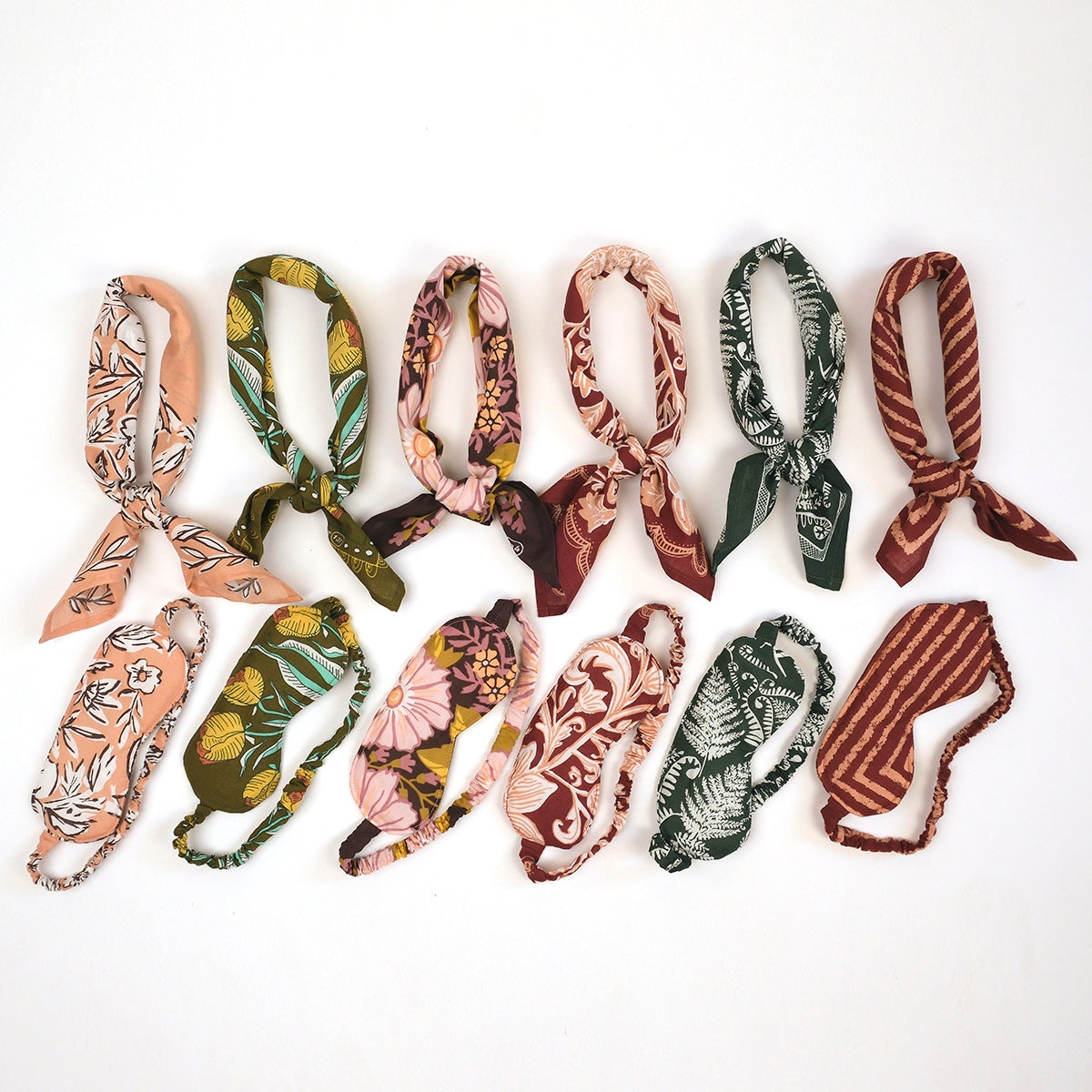 Green Adele Cotton Sleep Mask