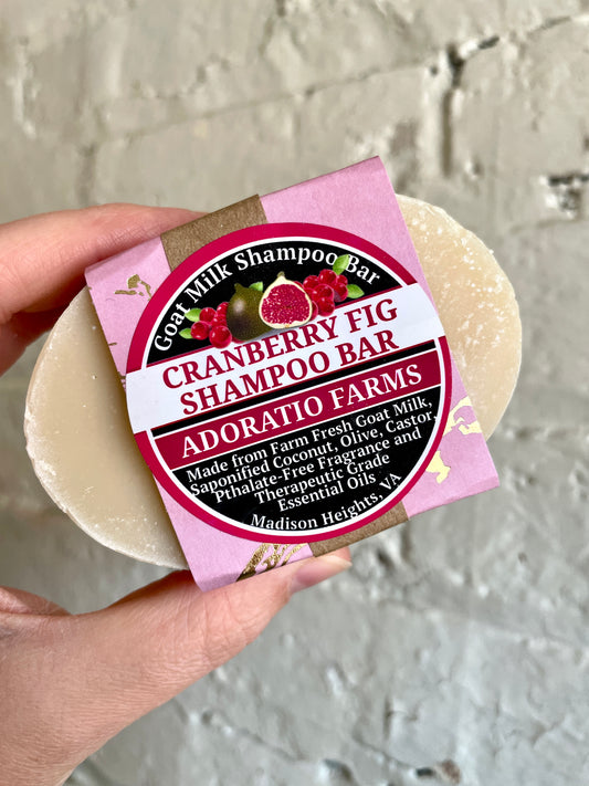 Cranberry Fig Goat Milk Shampoo Bar - Adoratio Farms