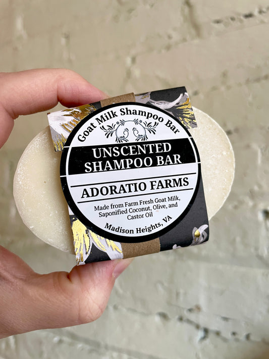Unscented Goat Milk Shampoo Bar - Adoratio Farms