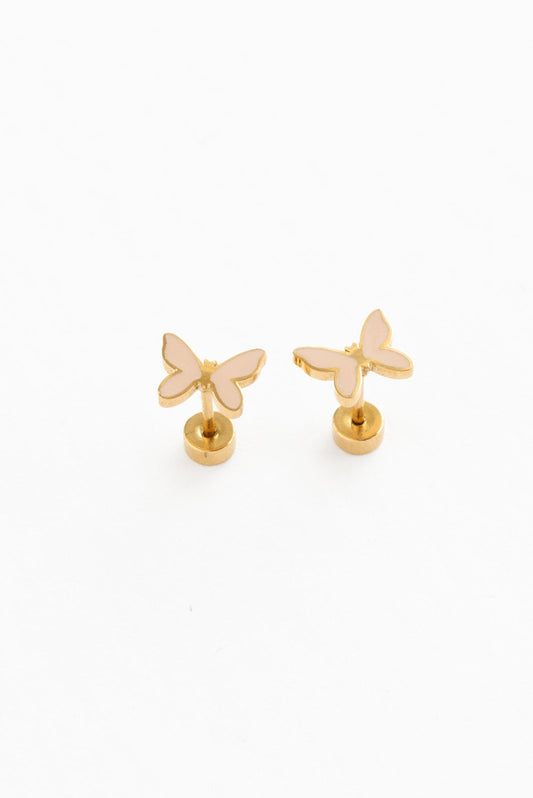 Teeny Blush Butterfly Nap Earrings