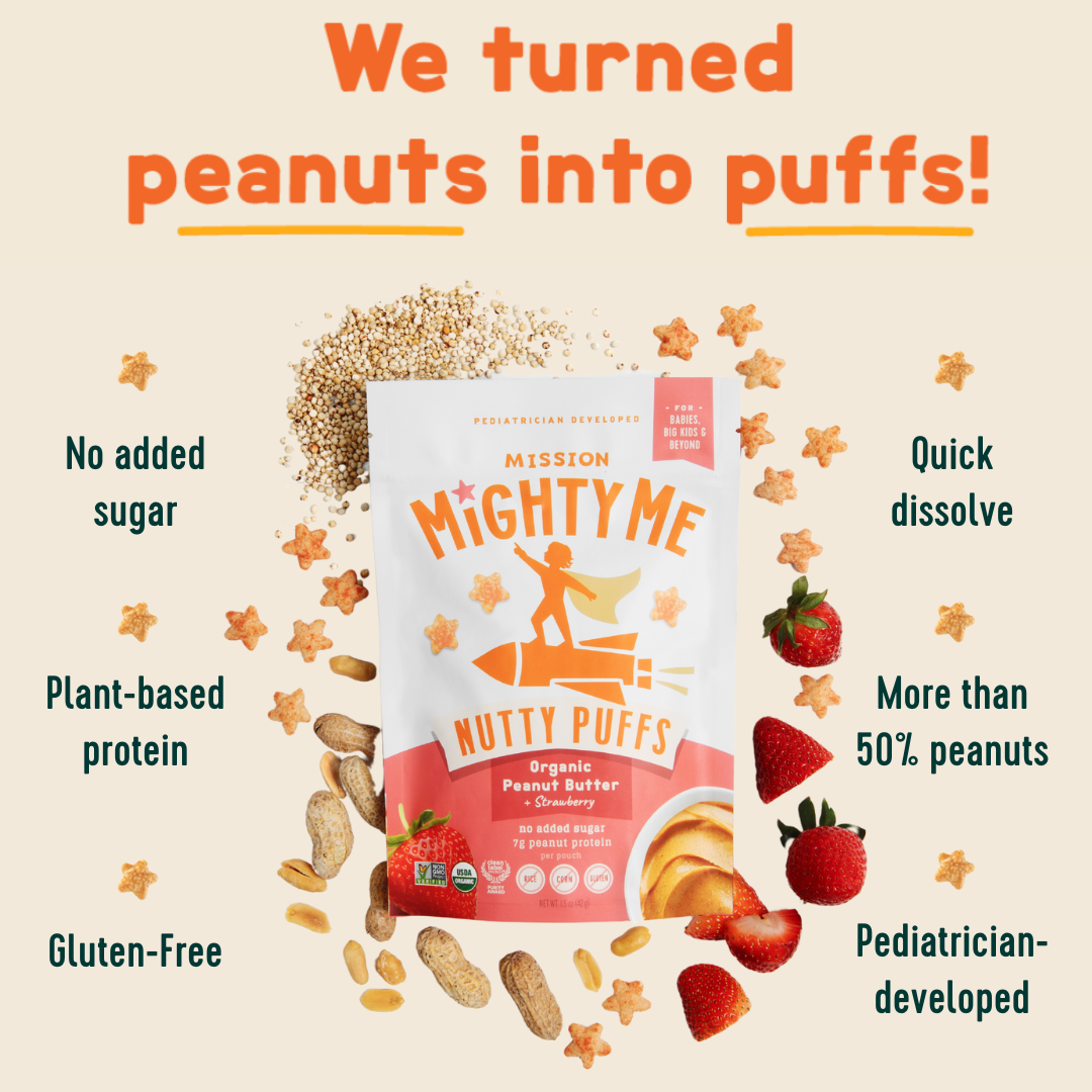Organic Strawberry Peanut Butter Nutty Puffs Kid & Baby Snacks