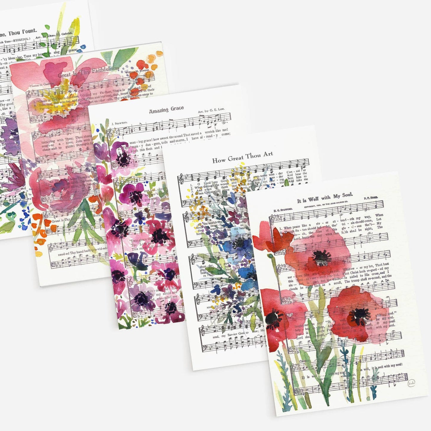 "Amazing Grace" Peony Hymn Print - Marydean Draws