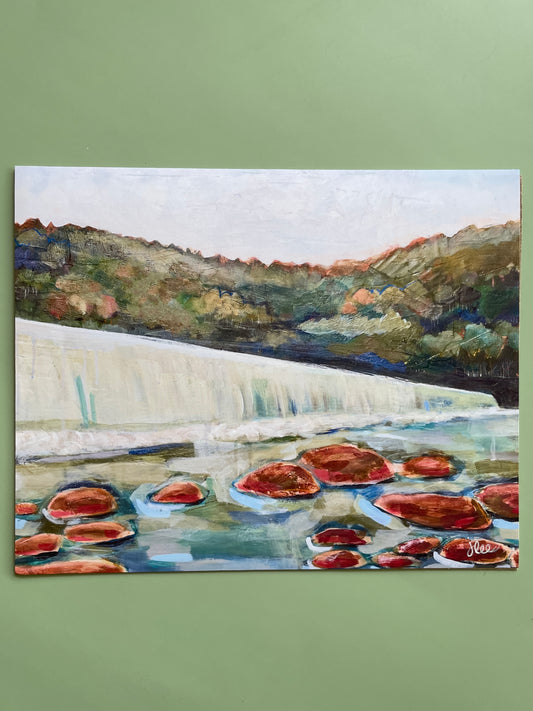 "Scott's Mill Dam" Landscape Art Print - J Lee Mancier Art