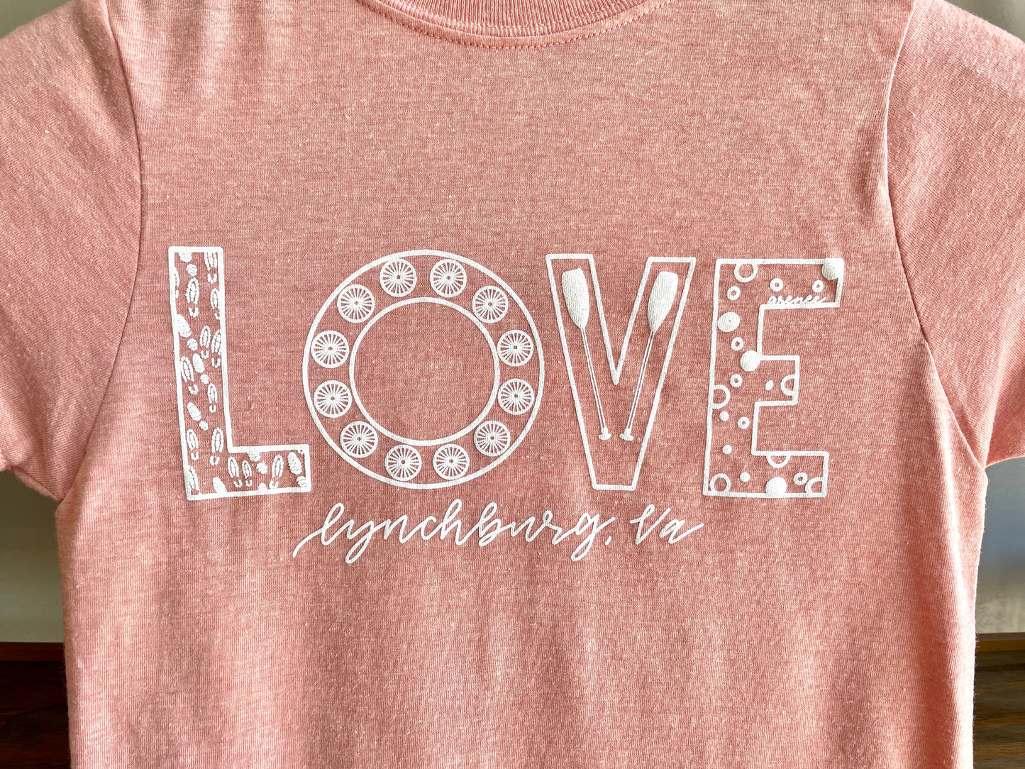 Youth Lynchburg "Love" Sign Crewneck Tshirt - Rose