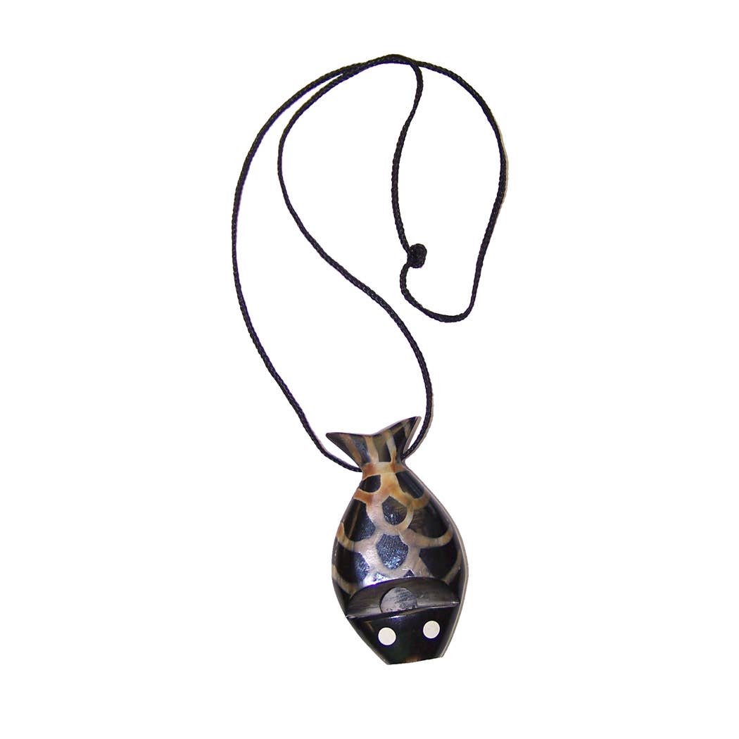 Fish Whistle with Cord Necklace