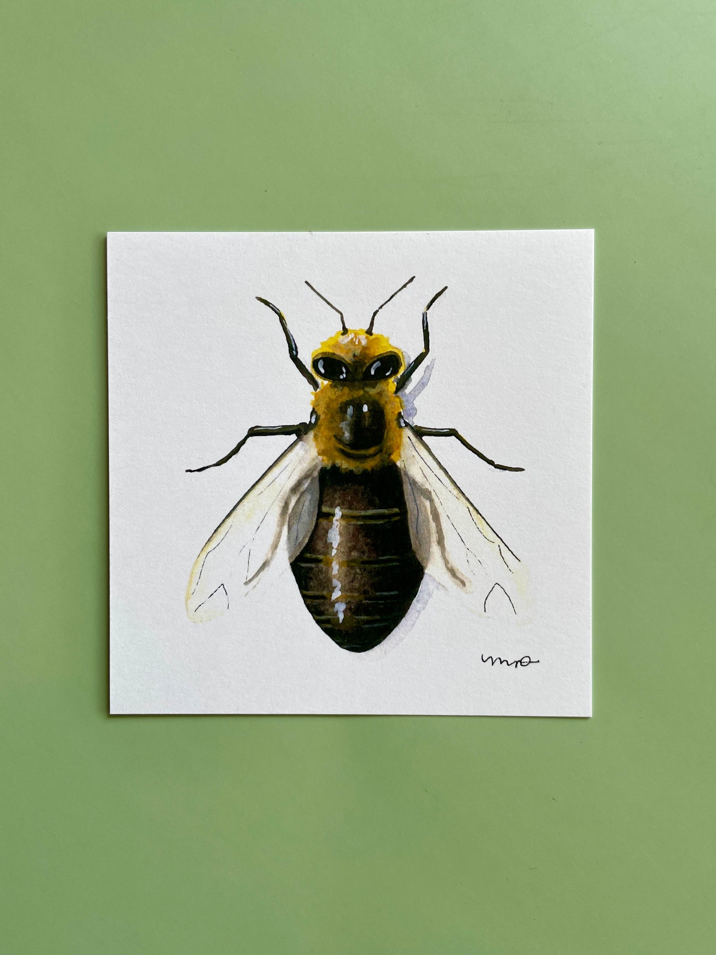 Drone Bee Square Print - Megan Davies Art