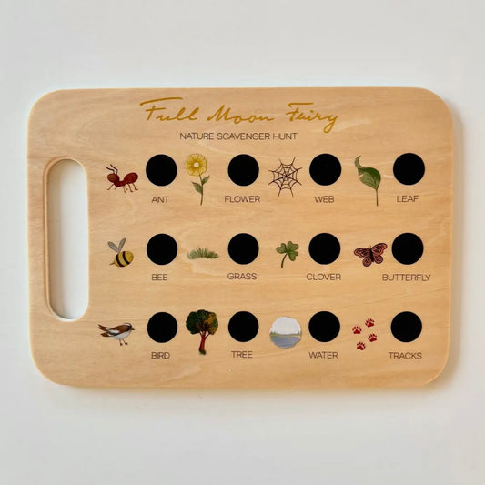 Wooden Nature Scavenger Hunt Board
