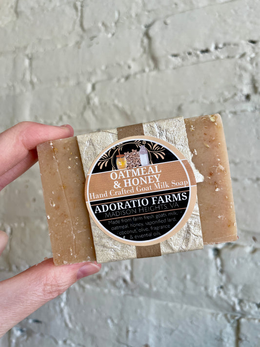 Oatmeal & Honey Goat Milk Soap - Adoratio Farms