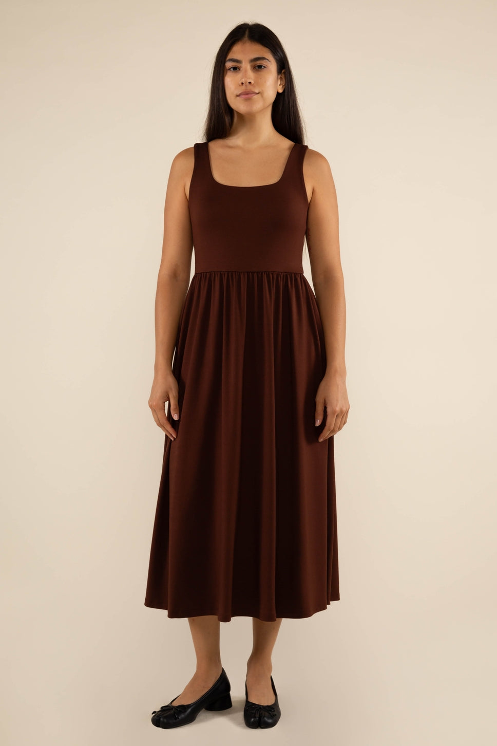 Chocolate Drop Midi Tank Dress