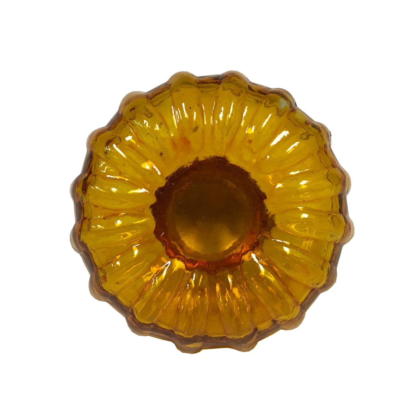 Amber Swirl Glass Inkwell