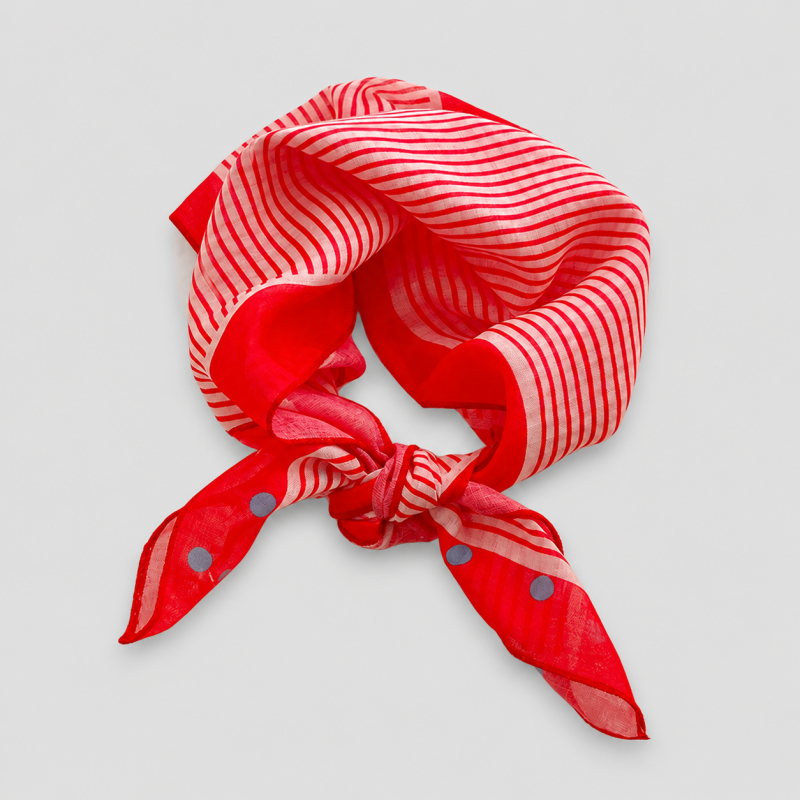Red Rubies Floral Square Scarf