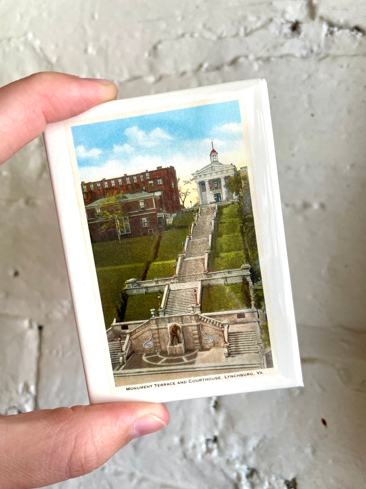 Downtown Lynchburg Monument Terrace Vintage Magnet