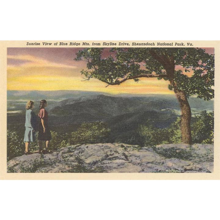 Sunrise from Skyline Drive Vintage Postcard