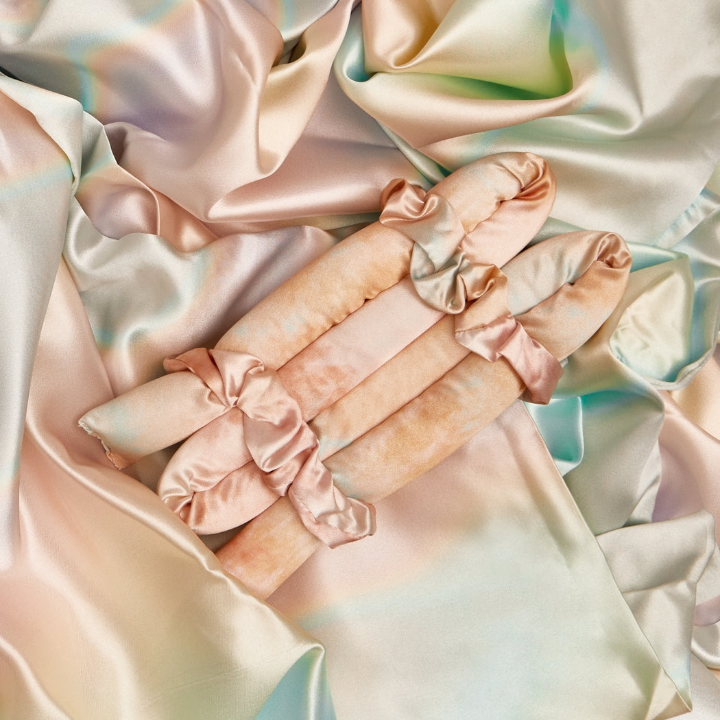 Pastel Satin Heatless Curling Rod Set