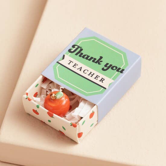Ceramic Knick-Knack and Matchbox - Apple