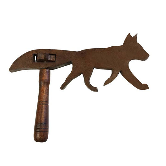 Wooden Spinning Fox Noisemaker