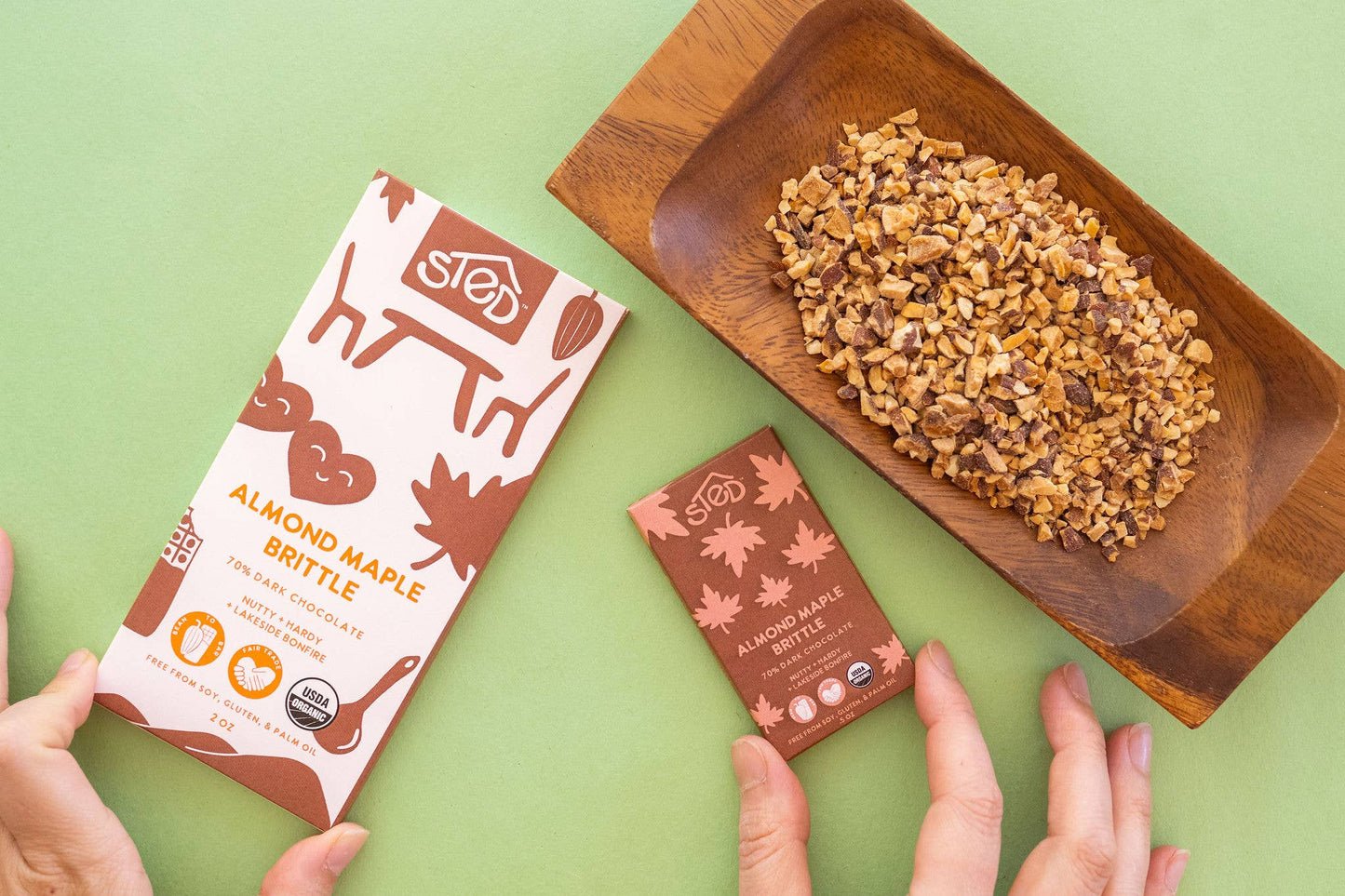 Mini Almond Maple Brittle Chocolate