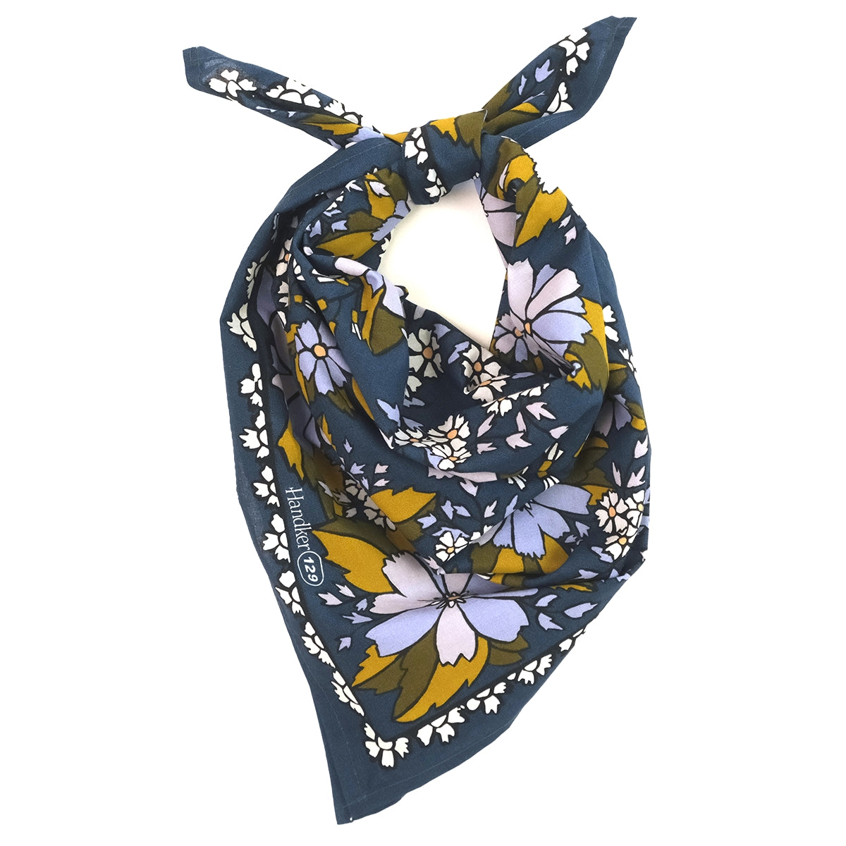 Blue Chicory Bandana - 22"