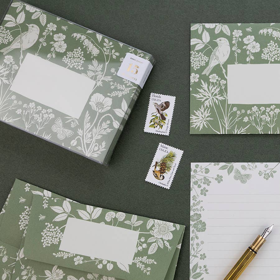 Botanical Letter Writing Set - Meadow
