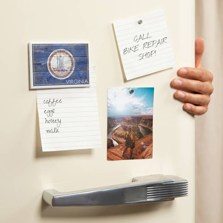 Rustic Virginia Flag Magnet