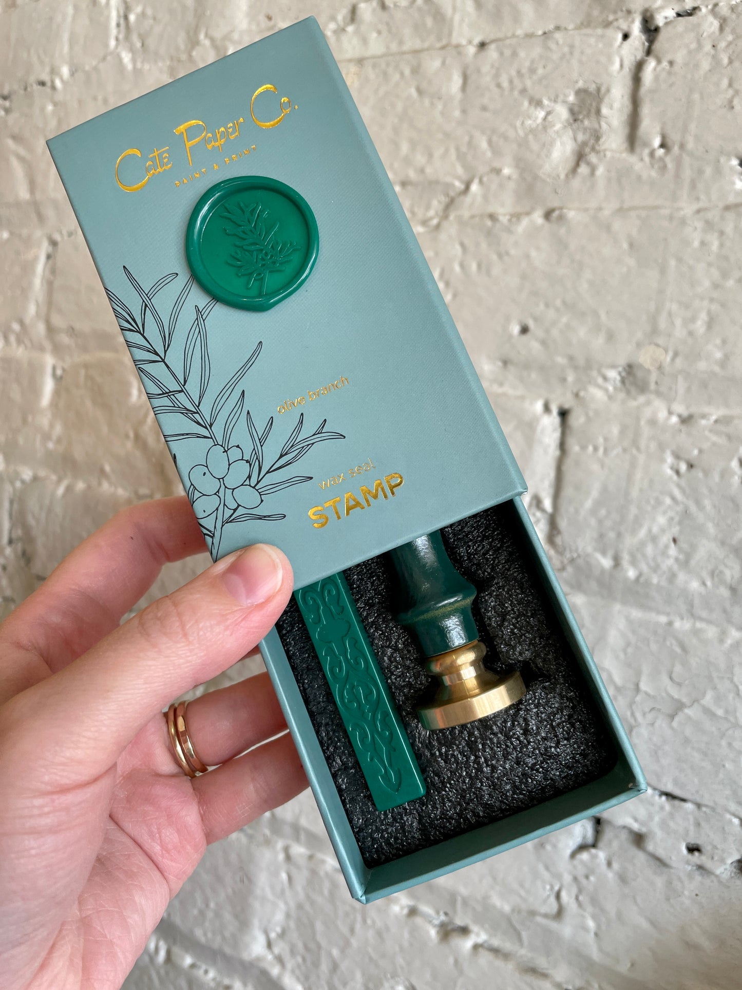 Wax Seal Stamp and Wax Stick Set - Olive Branch