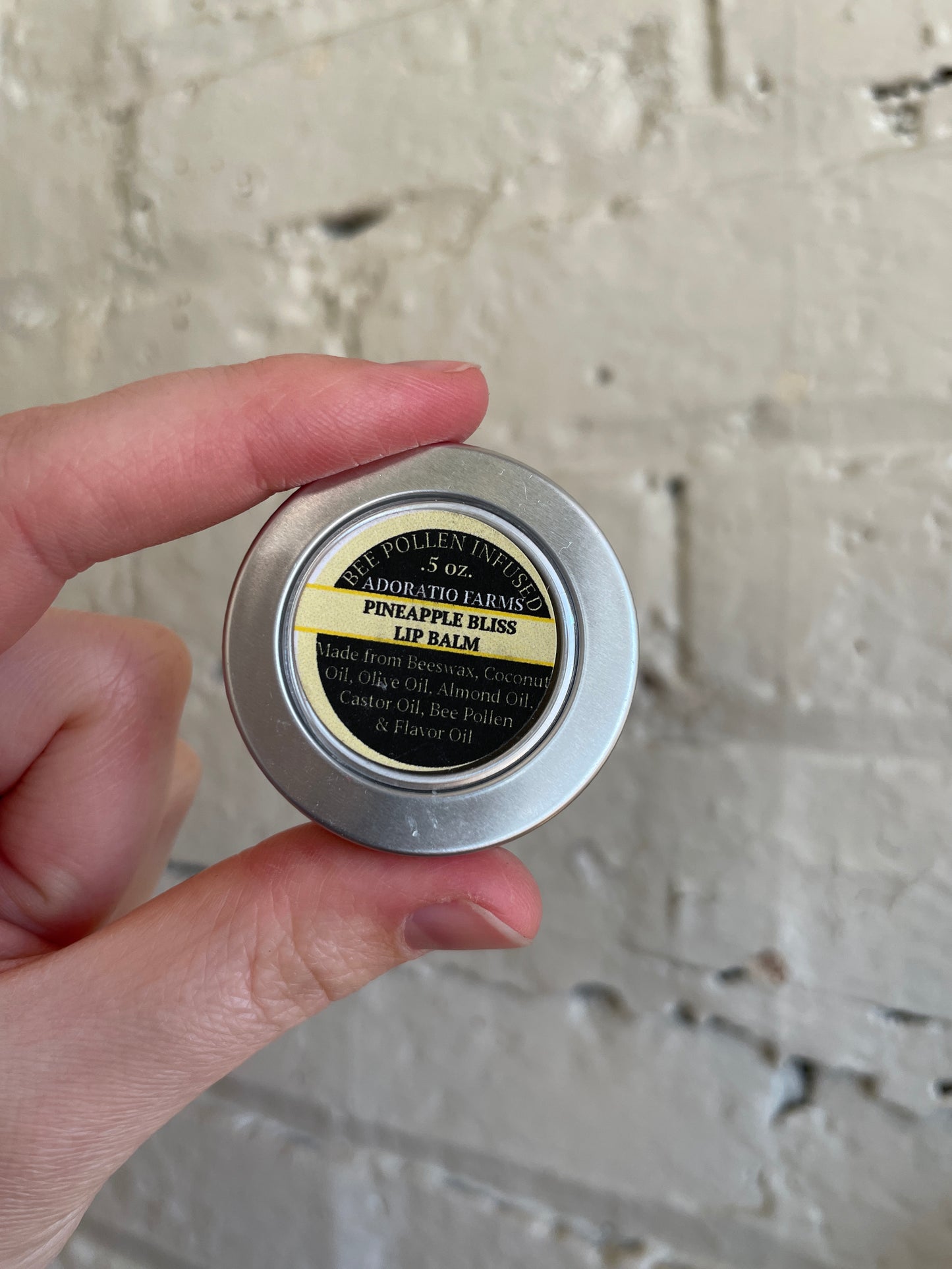 Pineapple Bliss Bee Pollen-Infused Lip Balm - Adoratio Farms