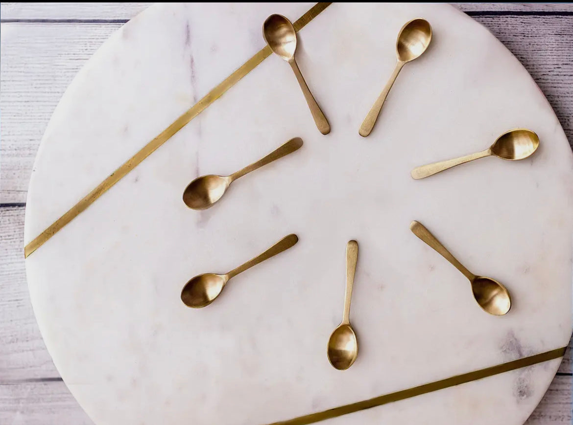 Tiny Brass Tea + Spice Spoon