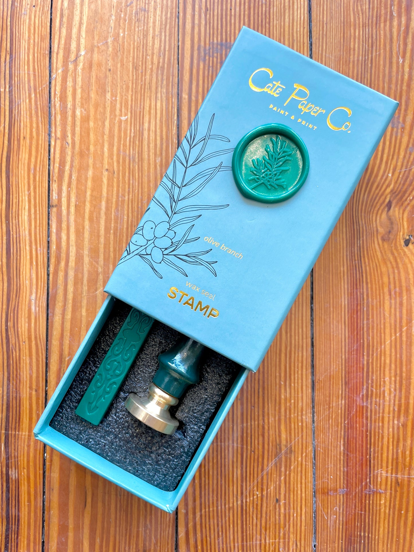 Wax Seal Stamp and Wax Stick Set - Olive Branch