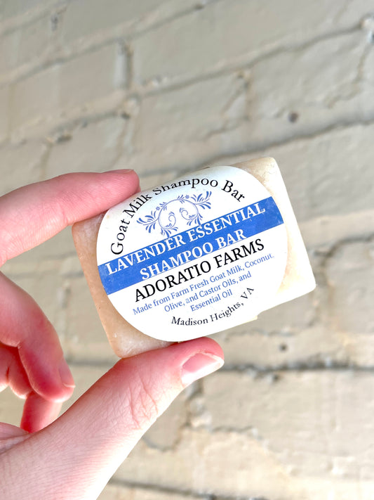 Travel Lavender Goat Milk Shampoo Bar - Adoratio Farms