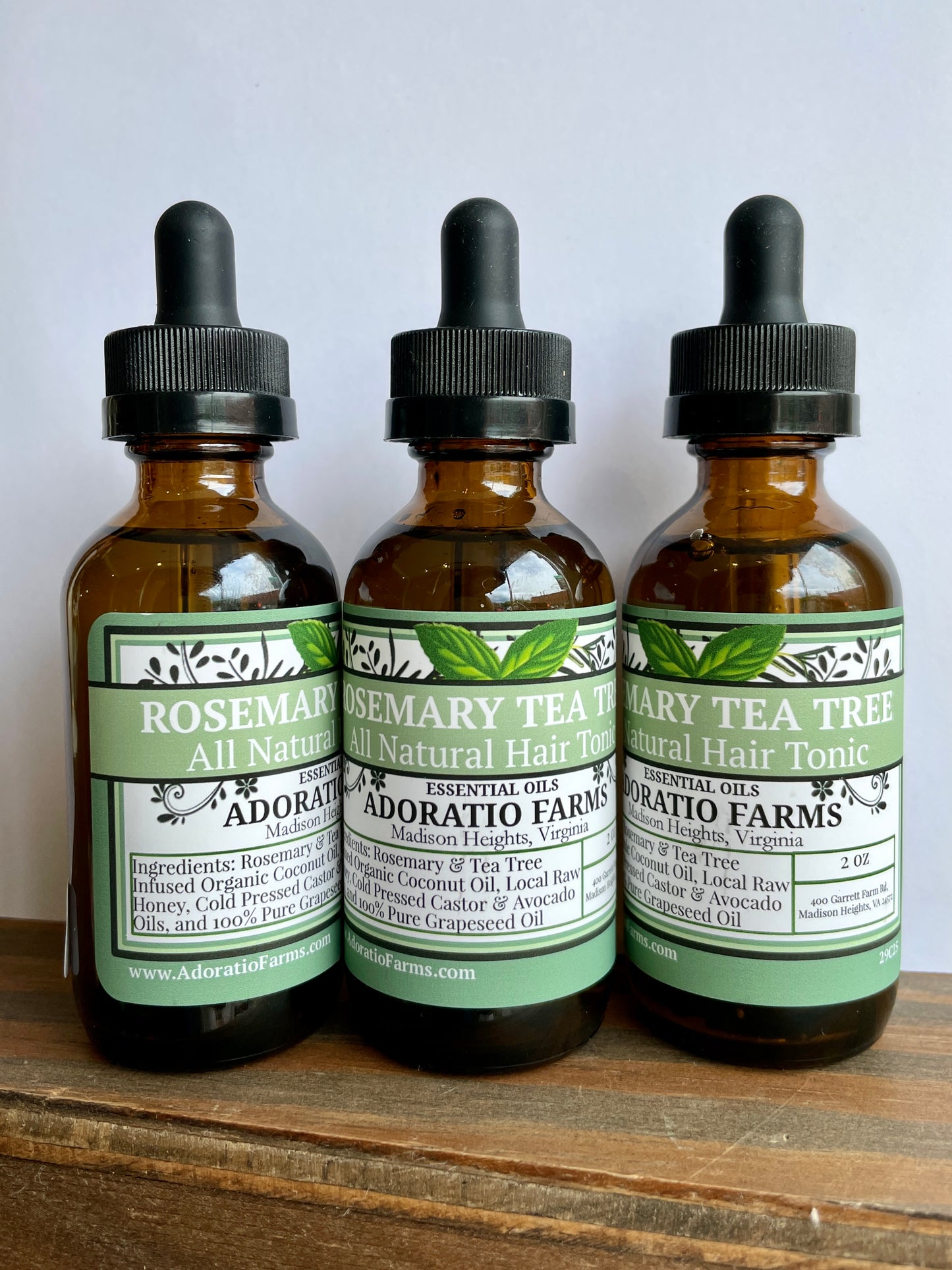 Rosemary Tea Tree Hair Oil - Adoratio Farms