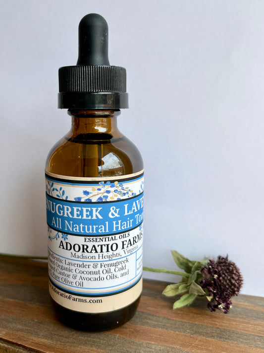 Fenugreek & Lavender Hair Oil - Adoratio Farms