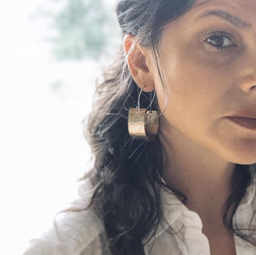 Brass Cradle Hoops - Free Range & Feral