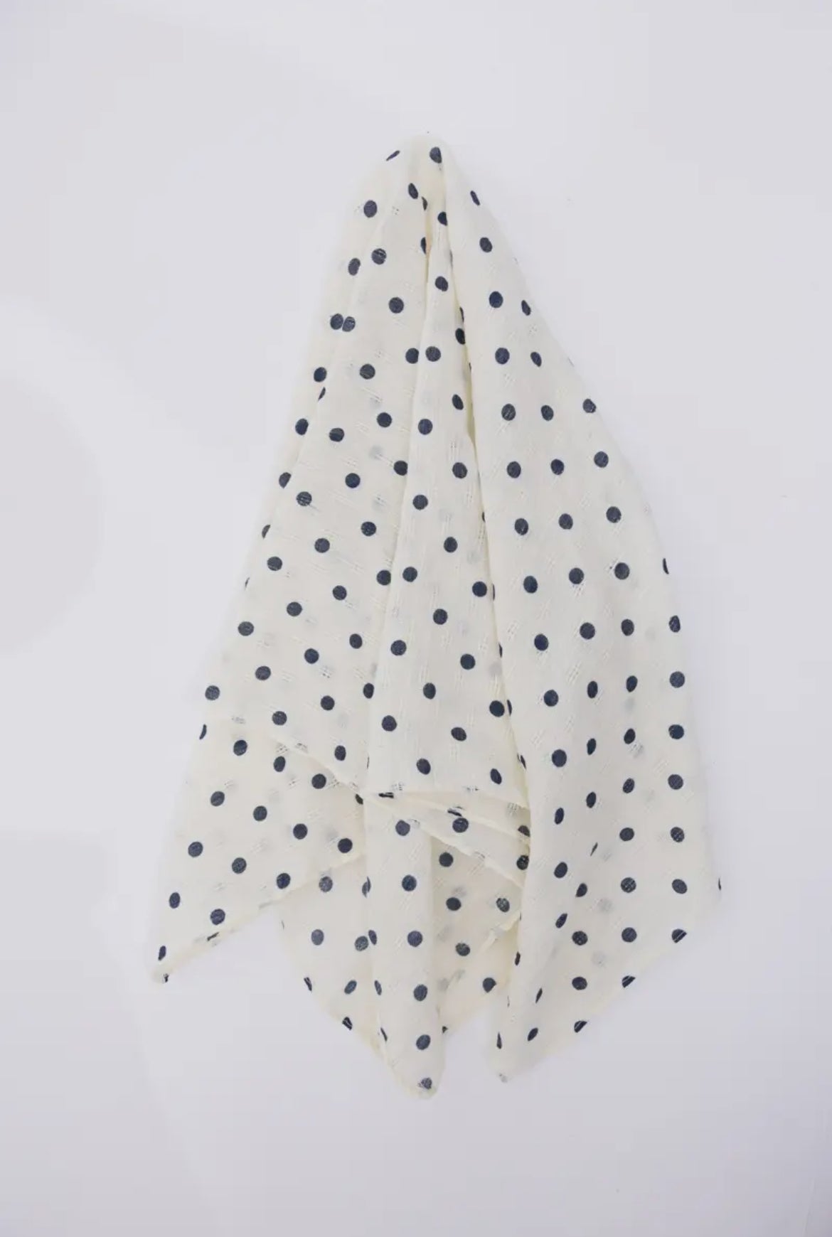 Navy & White Polka Dot Bandana