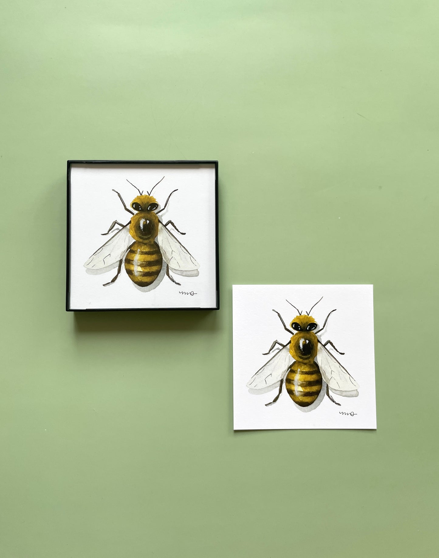 Worker Bee Square Print - Megan Davies Art