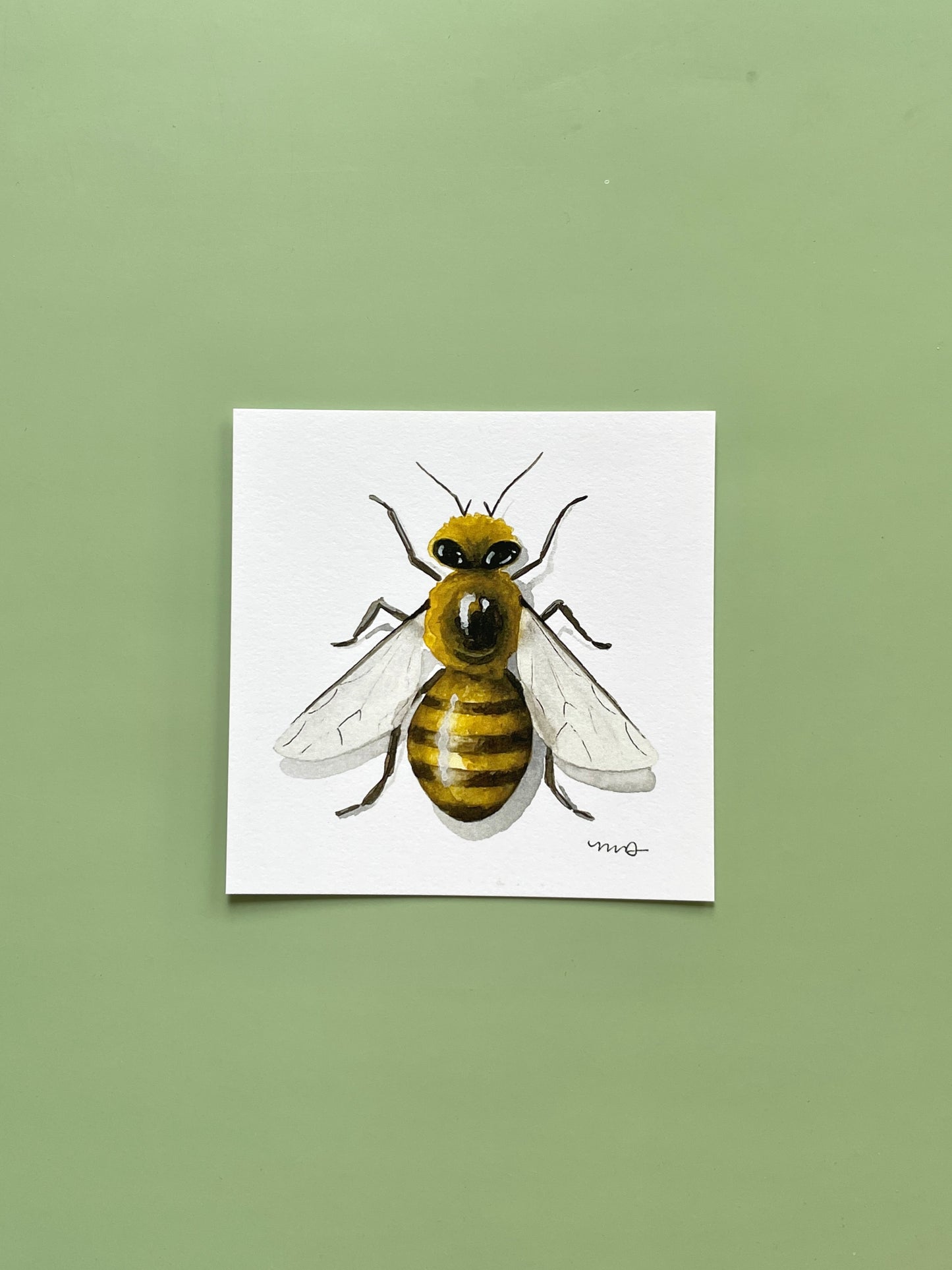 Worker Bee Square Print - Megan Davies Art