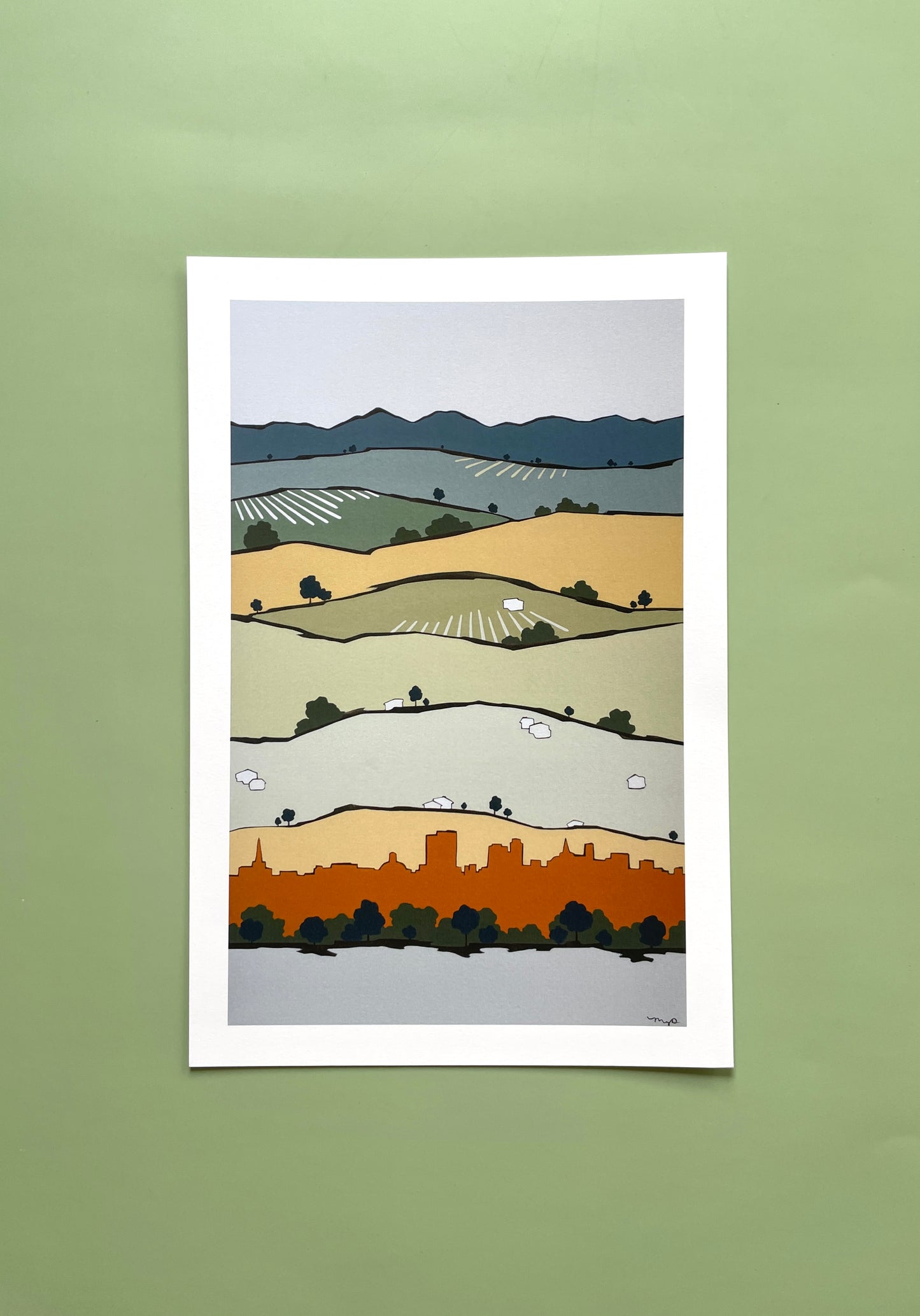 Seven Hills Art Print - Megan Davies Art