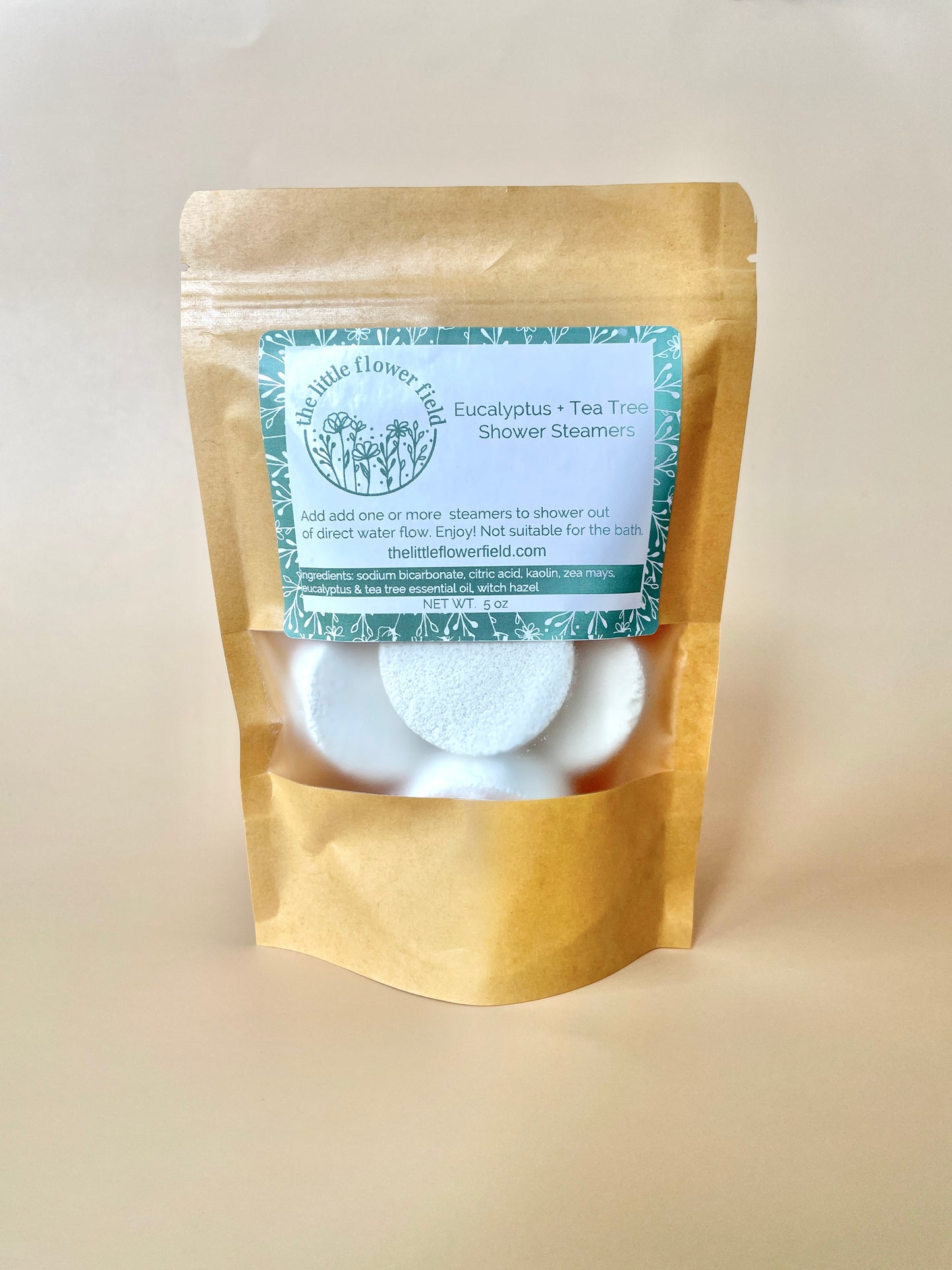 Eucalyptus + Tea Tree Shower Steamers - The Little Flower Field